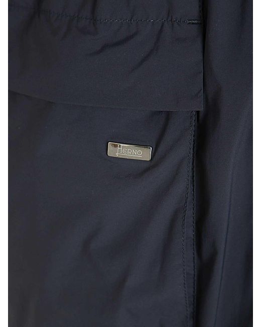 Herno Blue Track Trousers for men