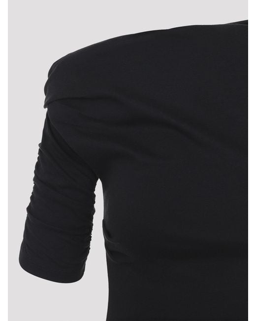 Jacquemus Black The Drapeado Mini Dress