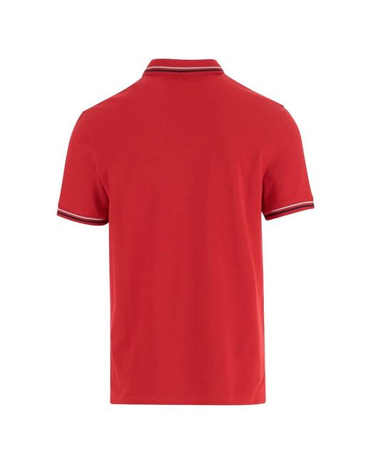 Valentino Garavani Red Vlogo Signature Piquet Cotton Polo Shirt for men