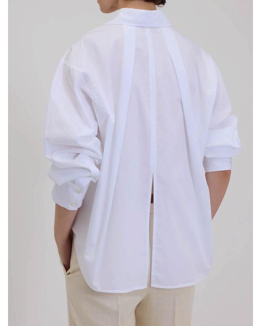 ERMANNO FIRENZE Purple Shirt With Embroidery