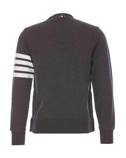 Thom Browne Gray 4 Bar Sweatshirt for men
