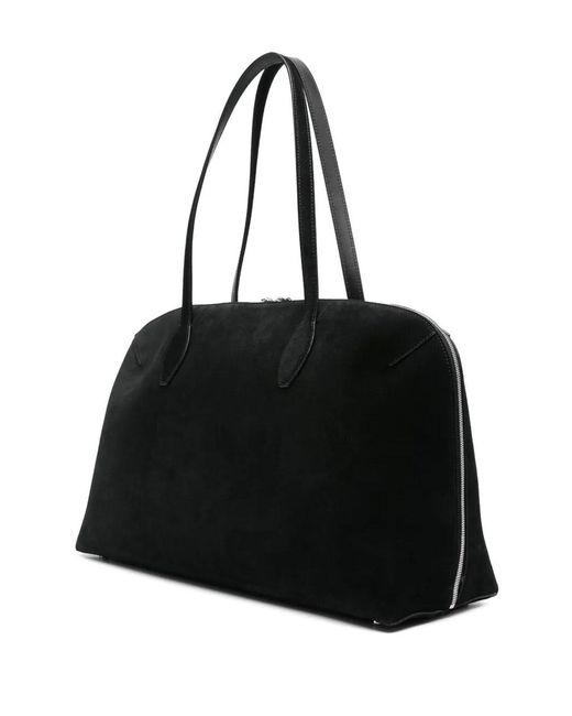 Totême Black Suede Day Tote Bag