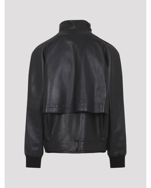 Lanvin Black Intarsia Bomber Jacket for men
