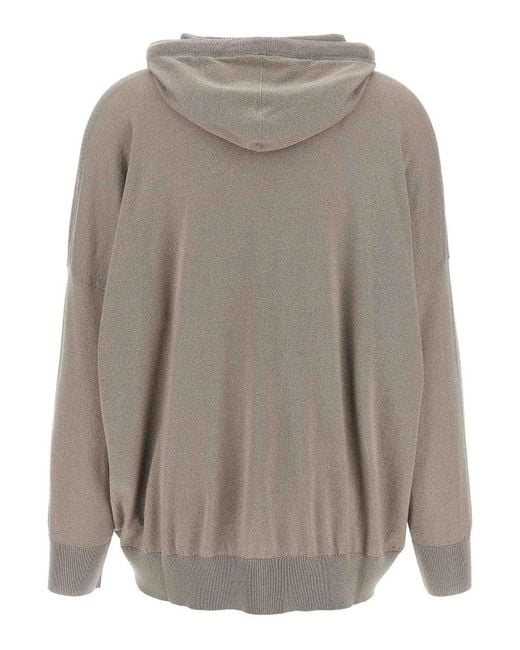Brunello Cucinelli Gray Sparkling Hoodie