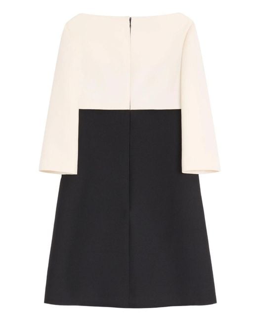 Valentino Garavani Black Wool And Silk Mini Dress