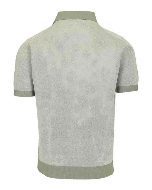 FILIPPO DE LAURENTIIS Gray Pique Polo Shirt for men