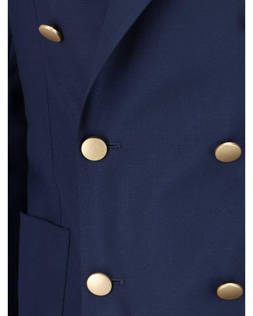 Tagliatore Blue Double-Breasted Blazer for men
