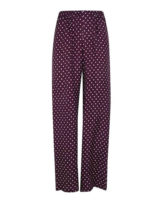 Laura Urbinati Purple Elastic Waist Trousers