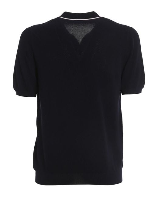 Paolo Fiorillo Black Cotton Polo Shirt for men