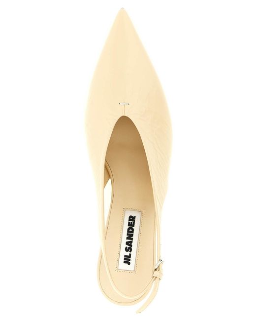Jil Sander Natural Leather Slingback