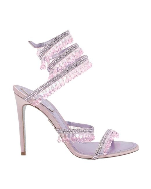 Rene Caovilla Pink Renã Caovilla Chandelier Pump Sandals