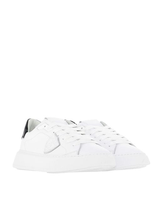 Philippe Model White Temple Leather Sneakers