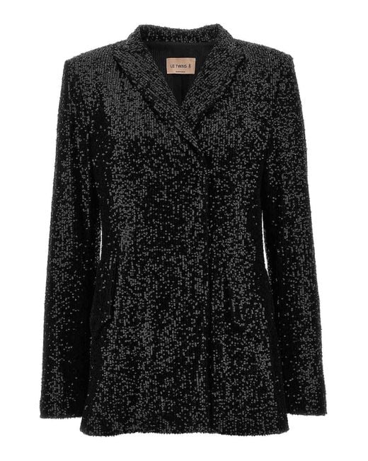 Le twins Black Como Double-Breasted Blazer