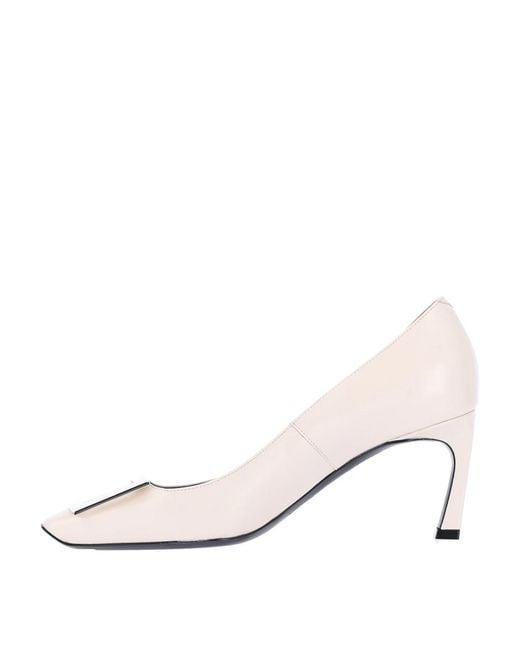 Roger Vivier White Pumps With Trompette Collars