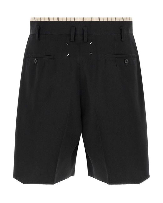 Maison Margiela Black Lining Insert Bermuda Shorts for men
