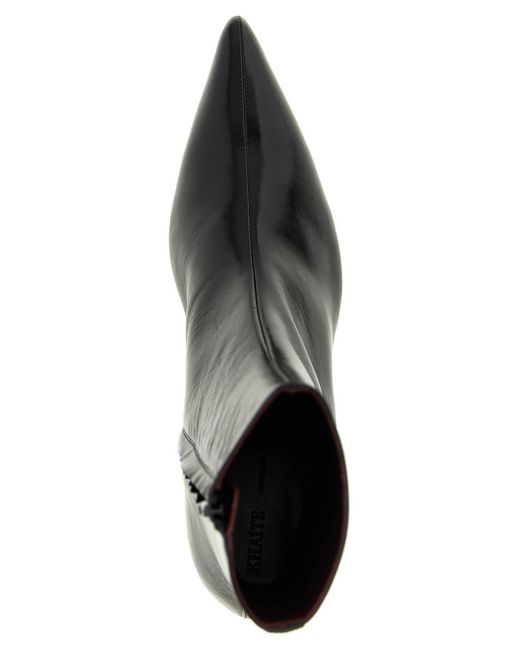 Khaite Black Sybil Ankle Boots