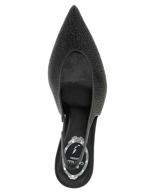 Rene Caovilla Black Jinny Slingback