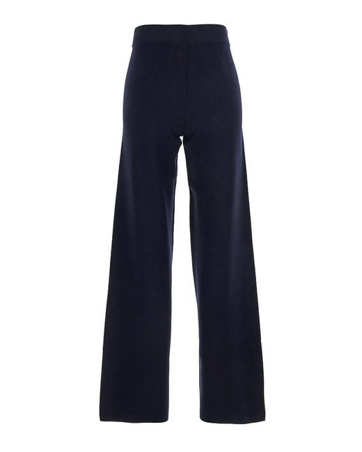 Max Mara Blue Pants With Elastic Waist