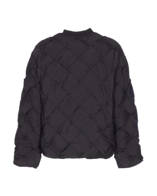 Represent Blue Quilted Bomber Jacket for men