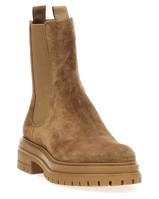 Gianvito Rossi Brown Chester Ankle Boots