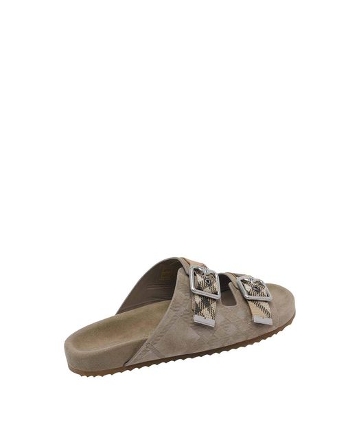 Burberry Natural Urchin Check Sandal for men