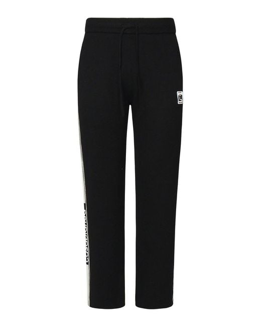 Casablanca Black Wool Trousers With Logo for men