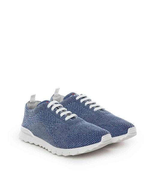 Kiton Blue Logo-Fit Sneaker for men