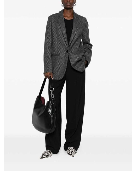 Forte_forte Black Wool Blend Trousers