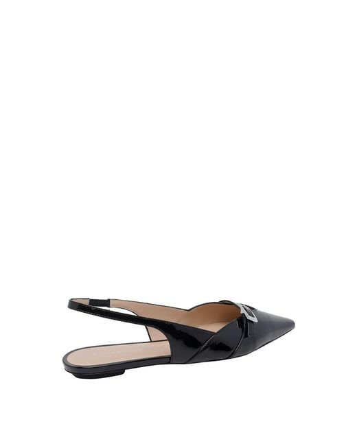 Stuart Weitzman Black Georgie Flat Slingback