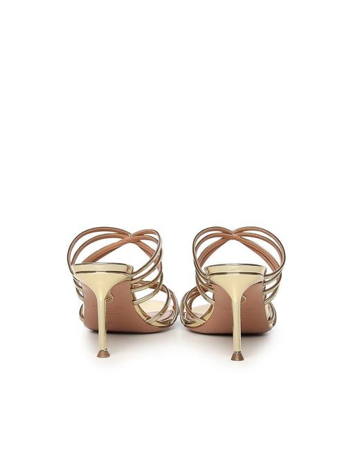 Aquazzura Metallic Sandals