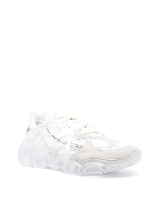 Moschino White Chunky Lace-up Sneakers