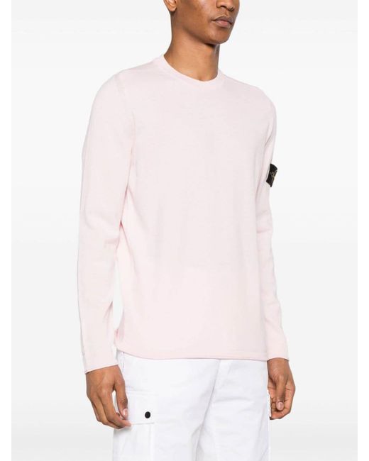 Stone Island Pink T-shirt With Patch for men