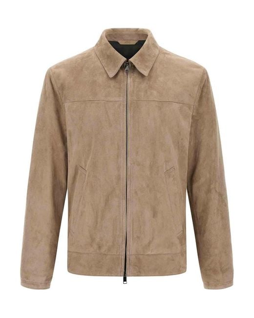 Brioni Natural Suede Blouson for men