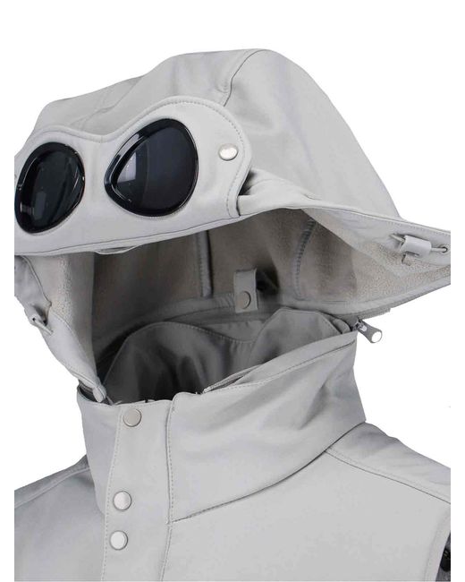 C P Company Gray Vest With Hood for men