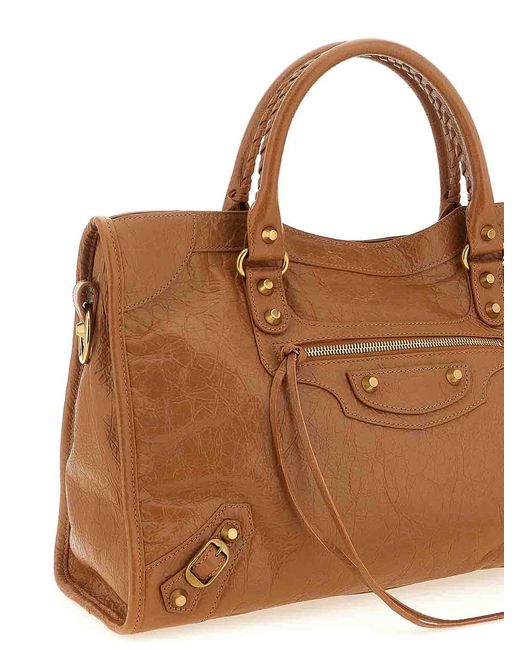 Balenciaga Brown 'Le City M' Handbag
