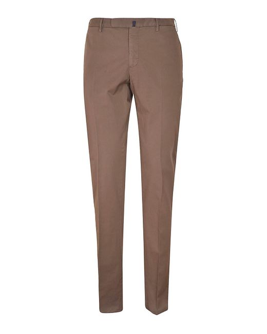Incotex Brown Cotton Chinos for men