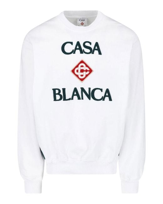 Casablanca White Logo Sweatshirt for men
