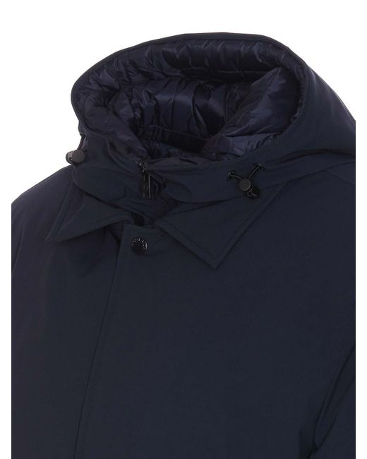 Woolrich Blue Stretch Coat for men
