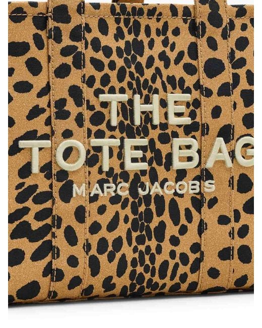 Marc Jacobs Metallic The Medium Cheetah Canvas Tote Bag