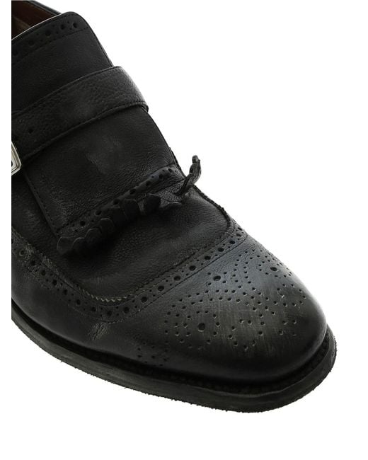 Church's Black Vintage Effect Monk Strap for men