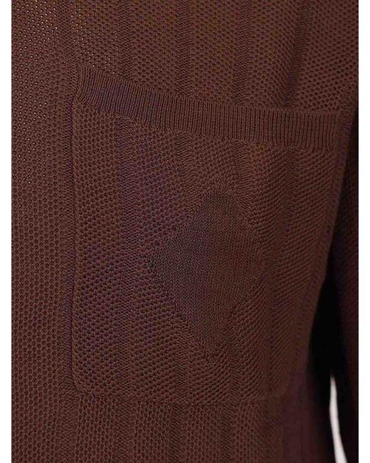 Ballantyne Brown Cotton Knit Polo Shirt for men