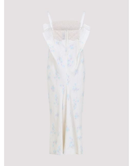 Carven White Lingerie Midi Dress