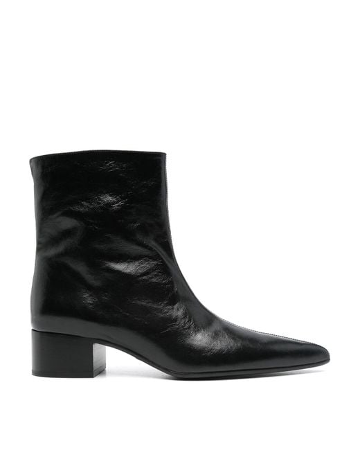 Khaite Black Andee Leather Boots