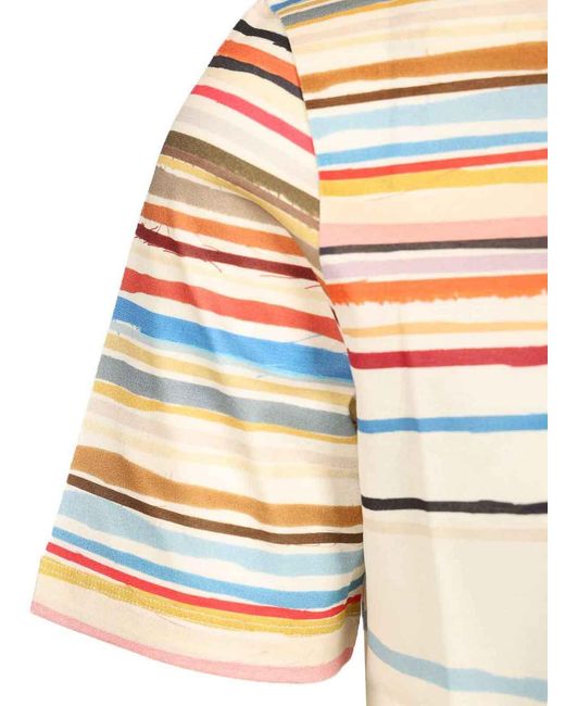 Paul Smith Natural Striped T-Shirt for men
