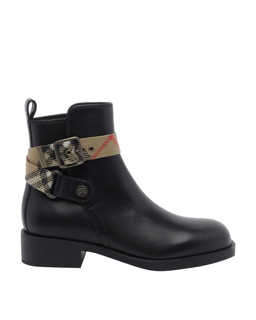 Burberry Black Huntley Booties