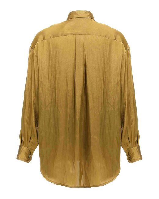 Nude Green Satin Shirt