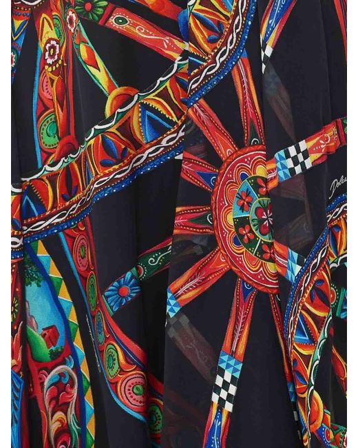Dolce & Gabbana Multicolor Carretto Print Skirt