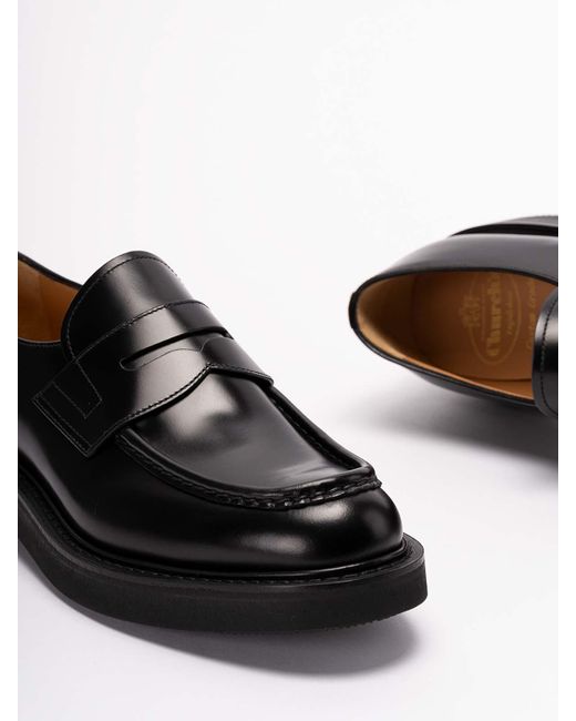 Church's Black Lynton Leather Slip-on Shoes for men