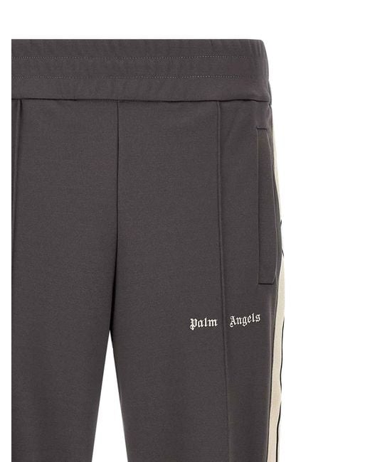 Palm Angels Gray Classico Logo Track Joggers for men