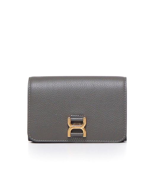 Chloé Gray Marcie Medium Compact Wallet